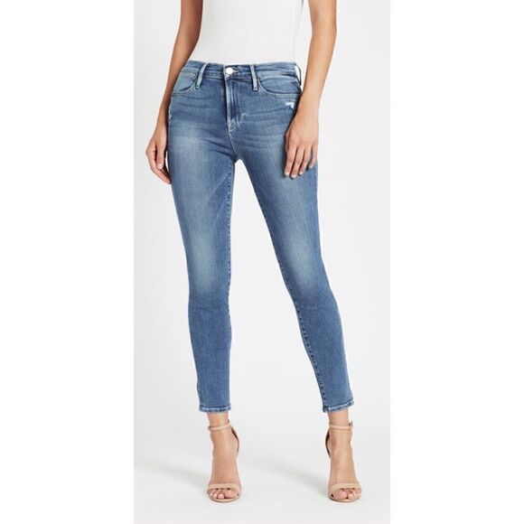 FRAME DENIM
LE HIGH SKINNY JEAN -
REPUBLIC RIPS Size 28 New No Tags - Picture 1 of 6